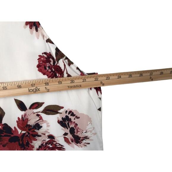 Maurices Dress Womens Size XXL White Floral Sleeveless Lined Keyhole Crew Neck - Picture 11 of 12